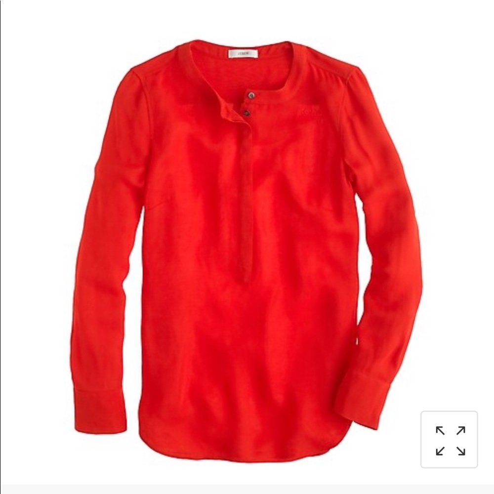 J. Crew Drapey crepe henley tunic